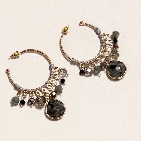 India Boutique Jewelry - Bollywood/boho dangle hoop earrings